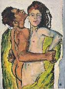 Koloman Moser Liebespaar oil on canvas